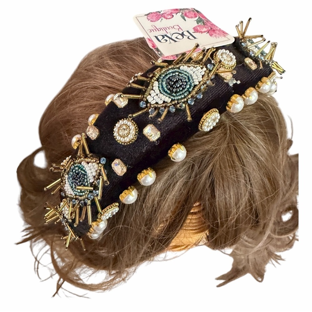 Evil Eye Seed Bead Headband - Picture 6 of 11